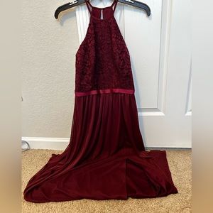28. Wine red David’s bridal size 6 dress